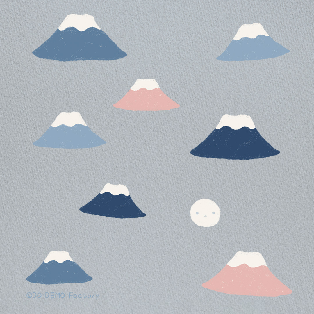 ゆるい富士山イラスト