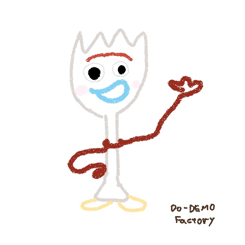 トイストーリー4のキャラクター、フォーキーのイラスト。（ファンアート）